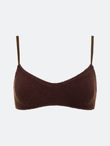 BALBOA LOW SCOOP BIKINI TOP - CHOCOLATE BROWN From ELYSIIAN