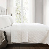 Ava Diamond Oversized Cotton Quilt Set from LushDecor