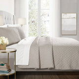 Ava Diamond Oversized Cotton Quilt Set from LushDecor