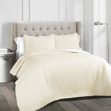 Ava Diamond Oversized Cotton Quilt Set from LushDecor