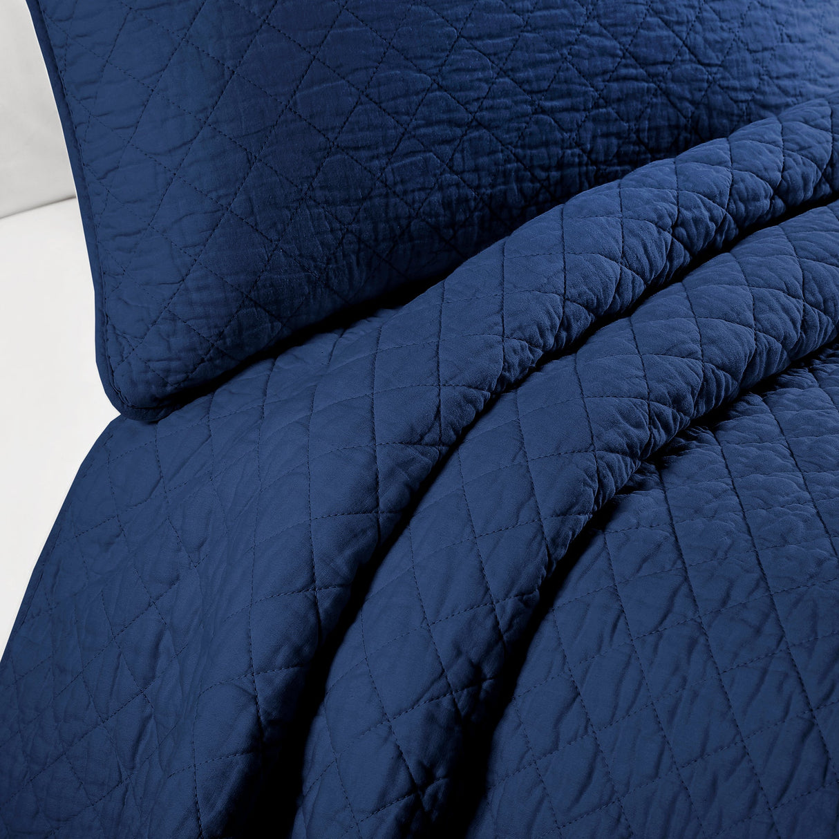 Ava Diamond Oversized Cotton Quilt Set from LushDecor