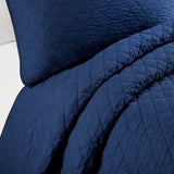 Ava Diamond Oversized Cotton Quilt Set from LushDecor