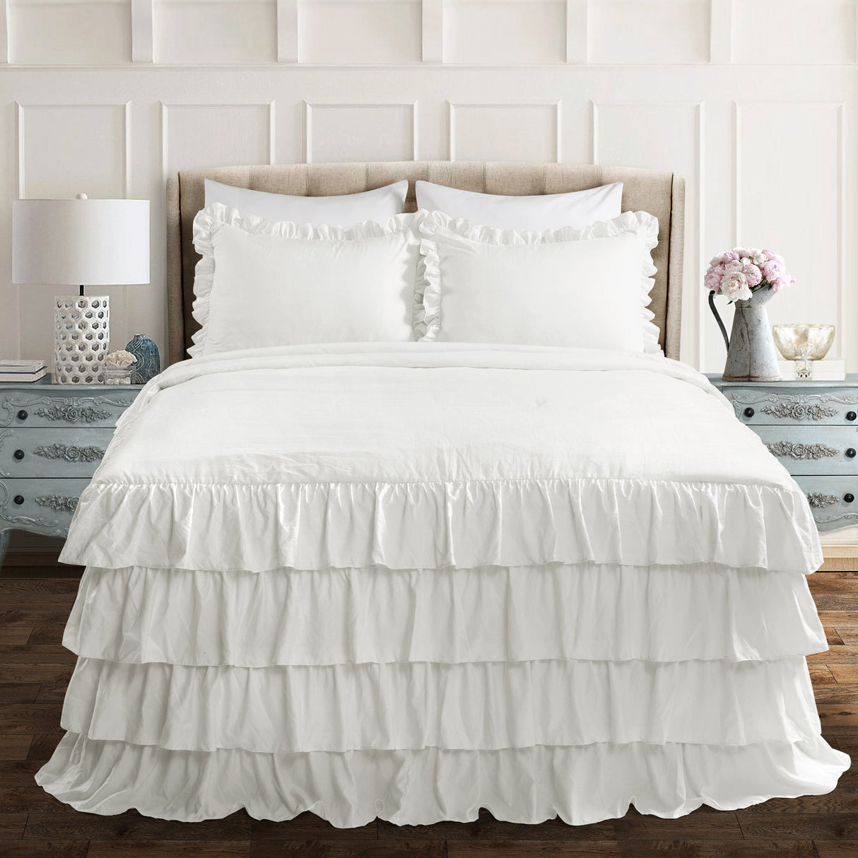 Allison Ruffle Skirt Bedspread Set from LushDecor