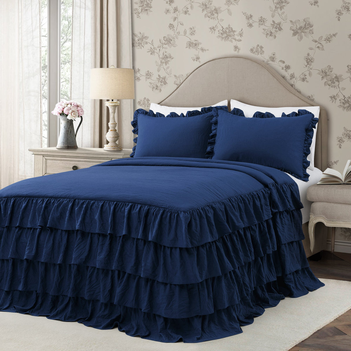 Allison Ruffle Skirt Bedspread Set from LushDecor