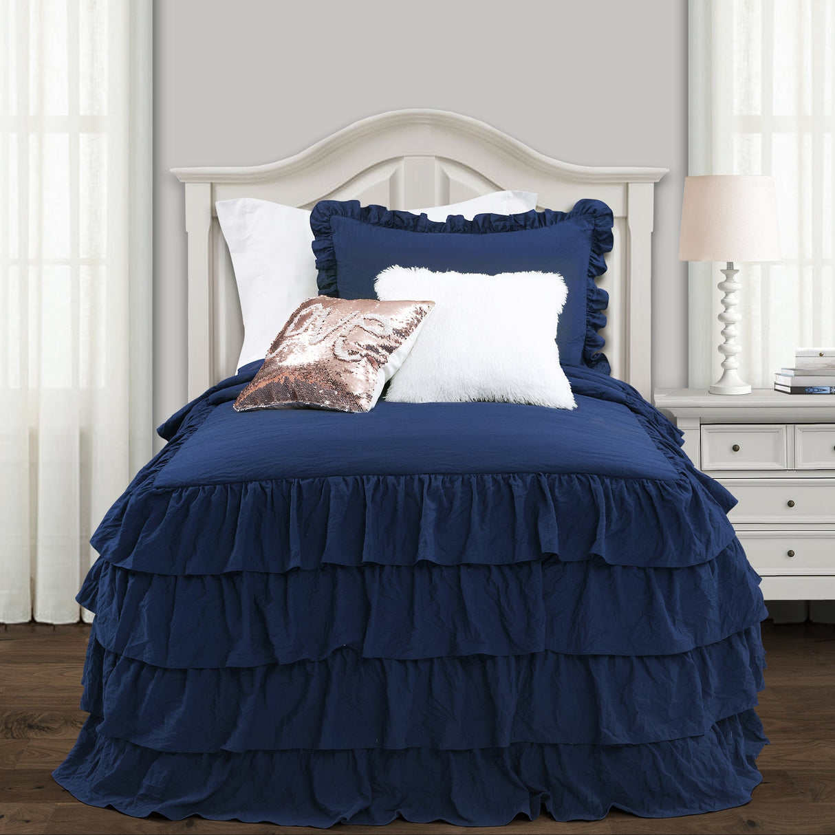Allison Ruffle Skirt Bedspread Set from LushDecor
