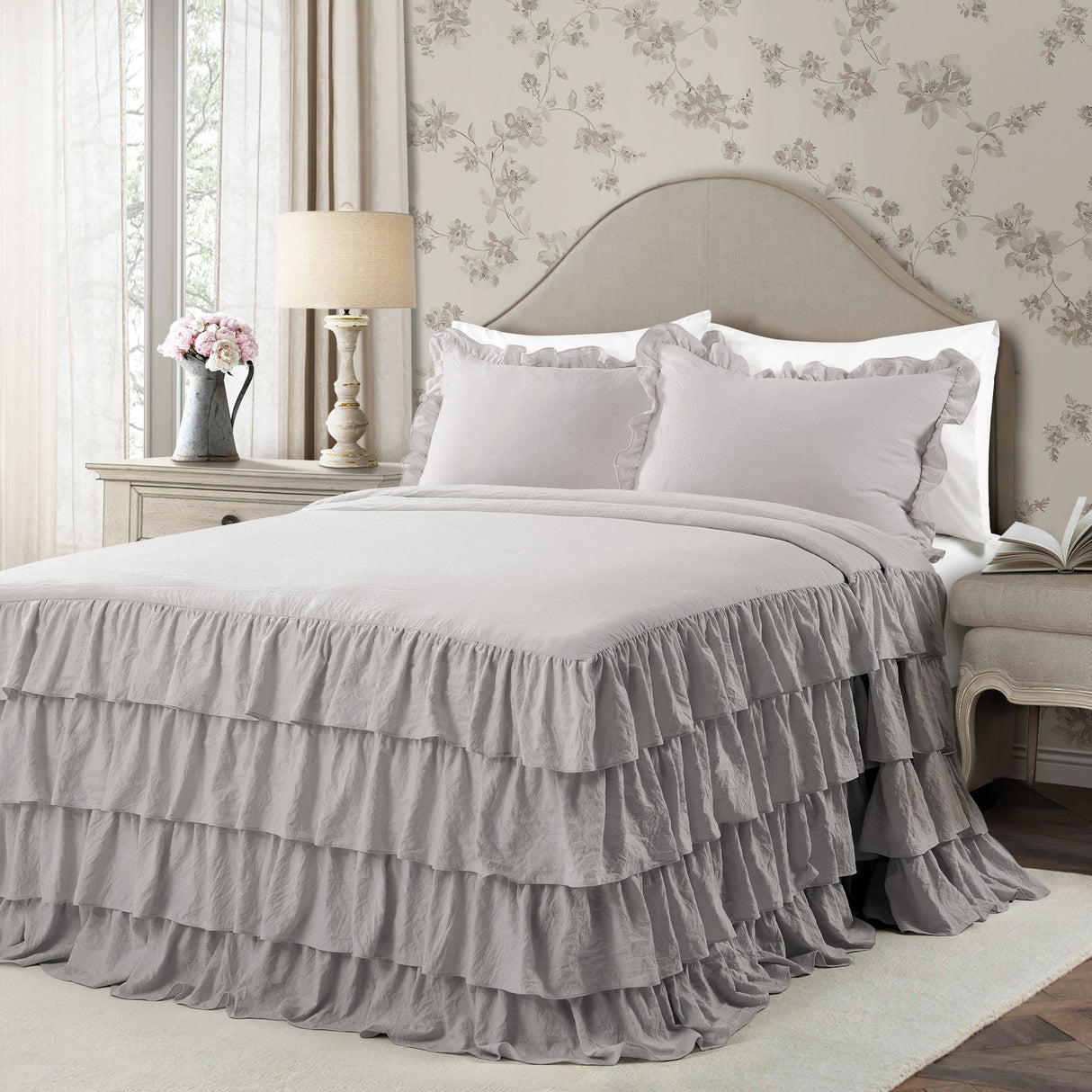 Allison Ruffle Skirt Bedspread Set from LushDecor