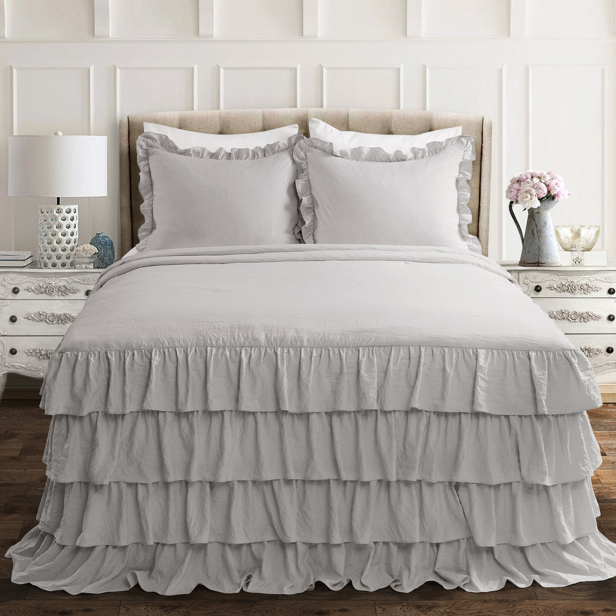 Allison Ruffle Skirt Bedspread Set from LushDecor