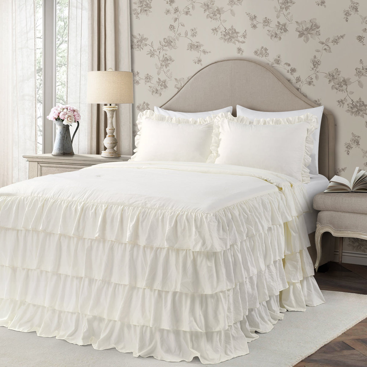 Allison Ruffle Skirt Bedspread Set from LushDecor