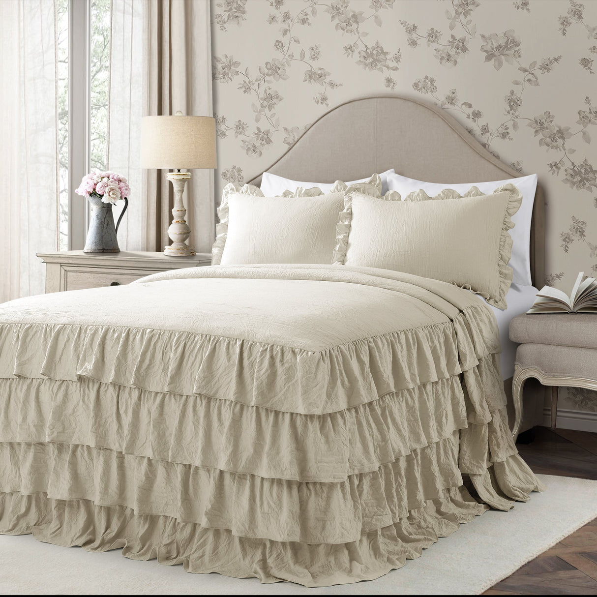 Allison Ruffle Skirt Bedspread Set from LushDecor
