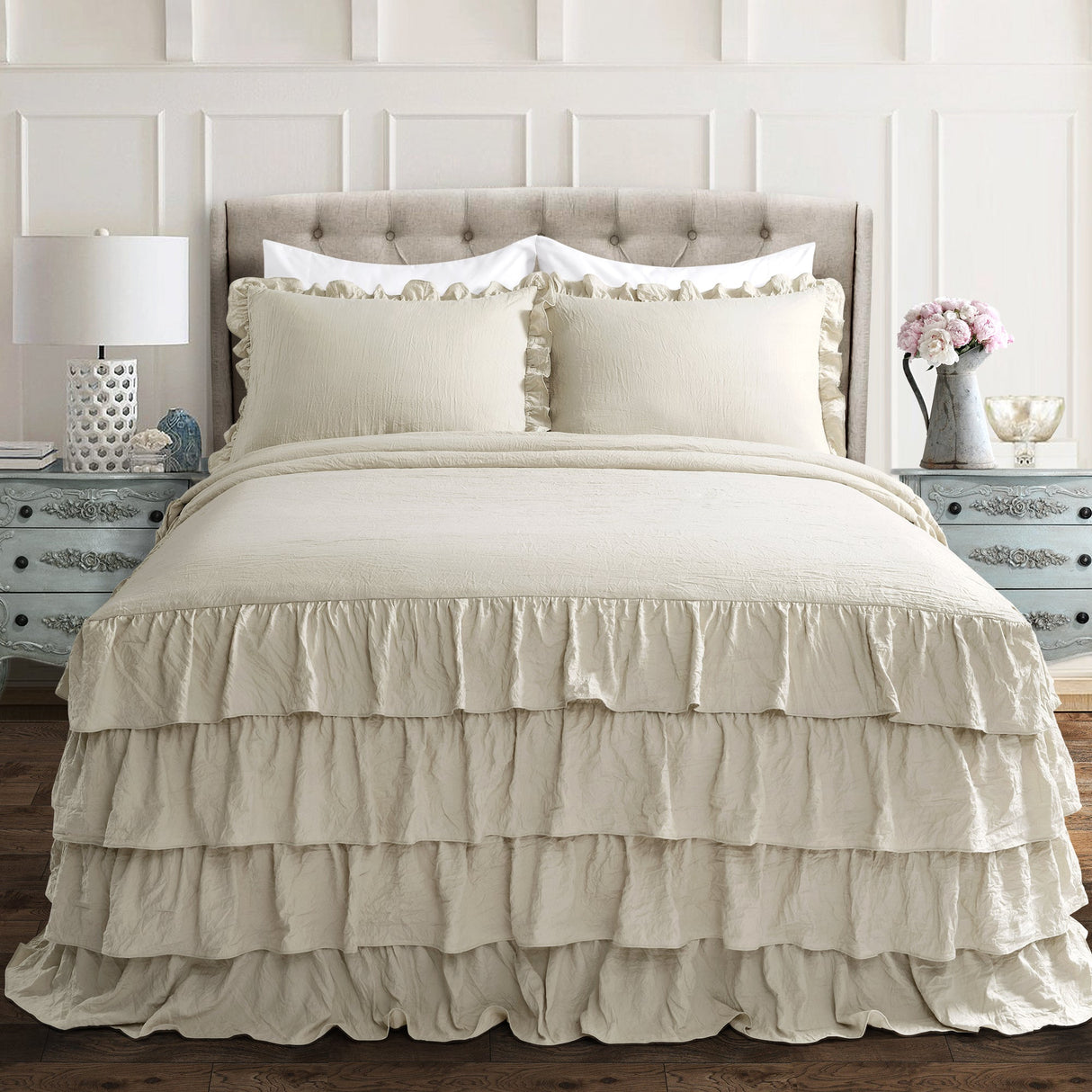 Allison Ruffle Skirt Bedspread Set from LushDecor