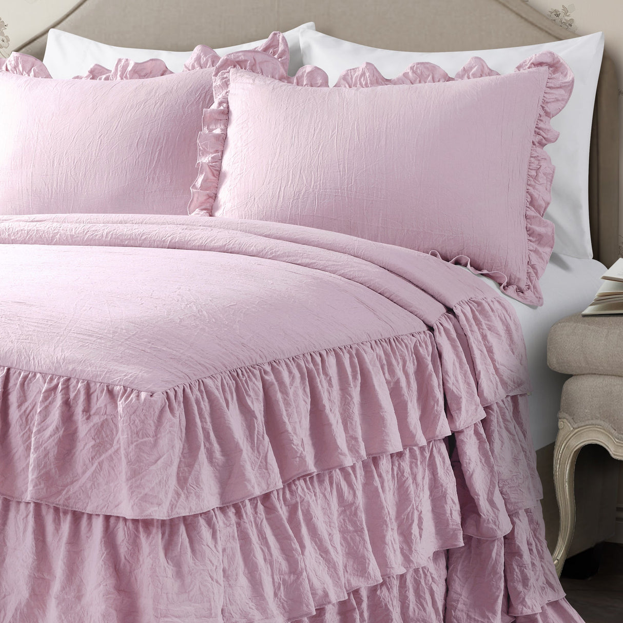 Allison Ruffle Skirt Bedspread Set from LushDecor