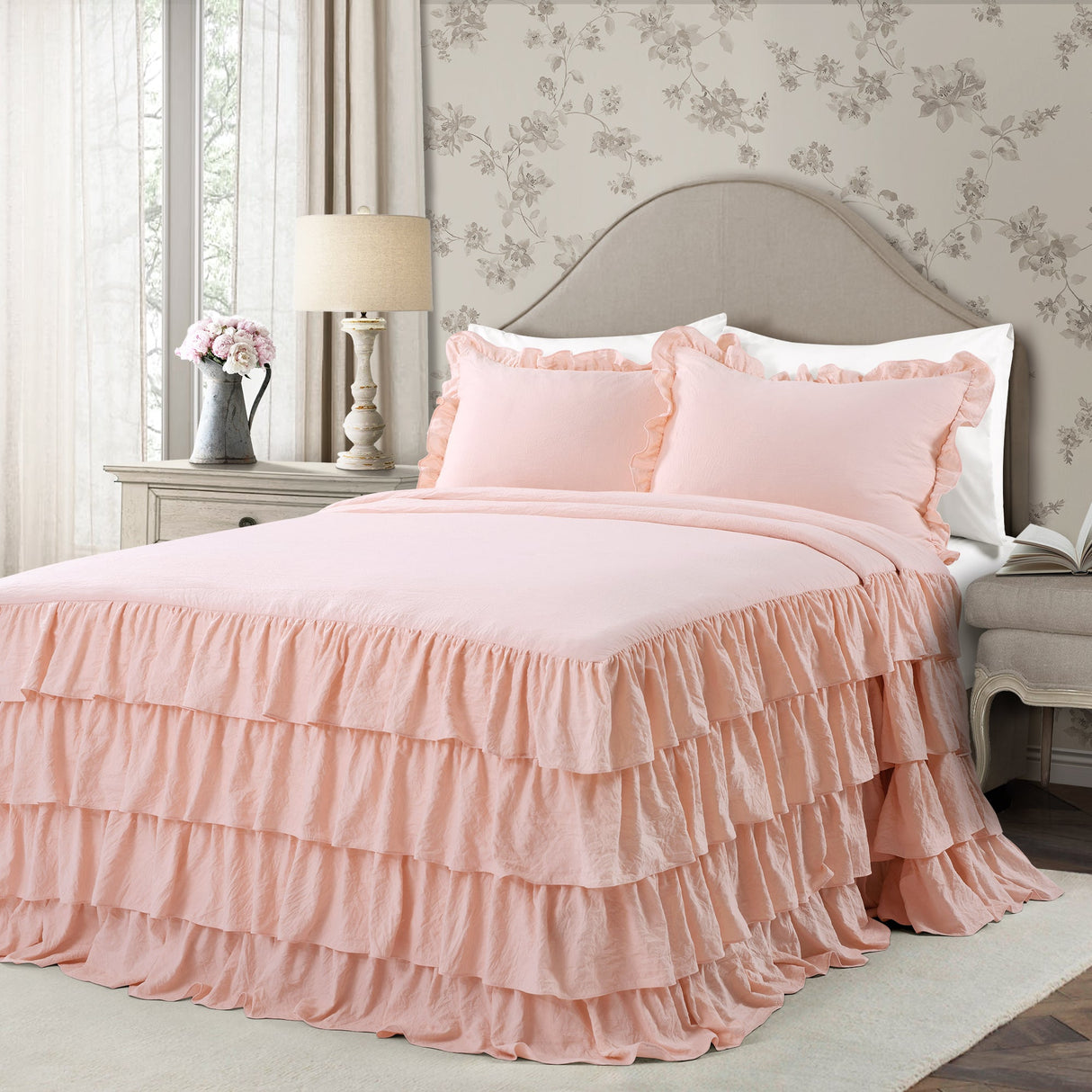 Allison Ruffle Skirt Bedspread Set from LushDecor