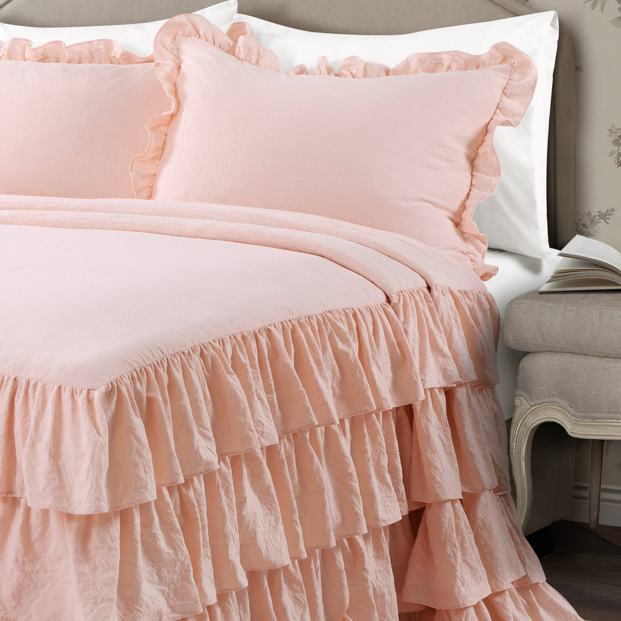 Allison Ruffle Skirt Bedspread Set from LushDecor