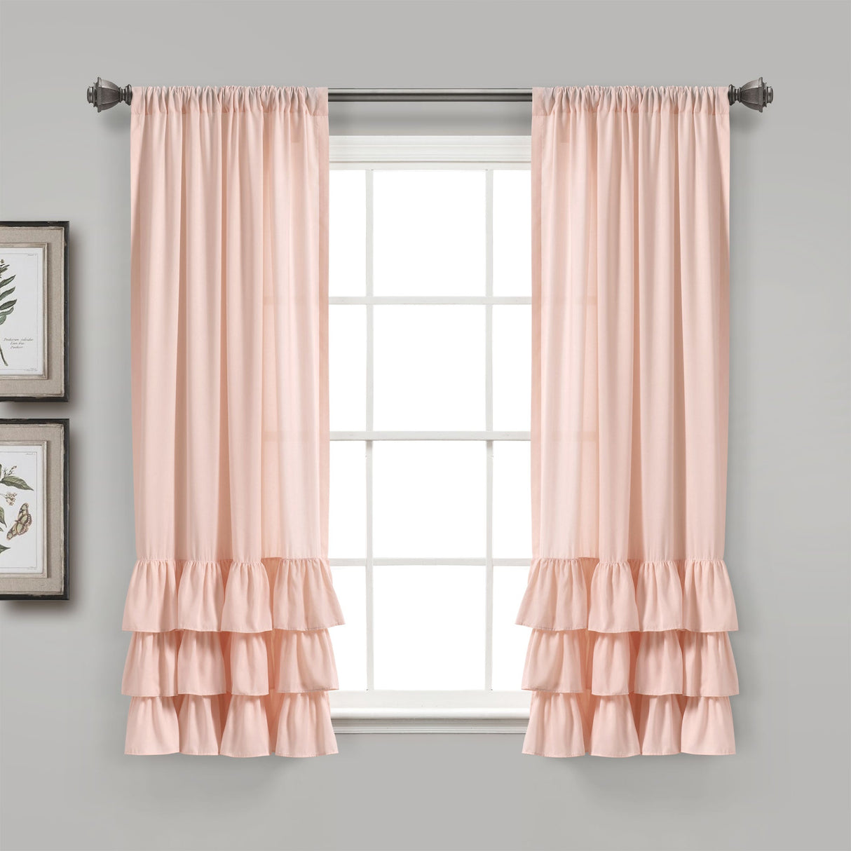 Allison Ruffle Window Curtain Panel Set from LushDecor
