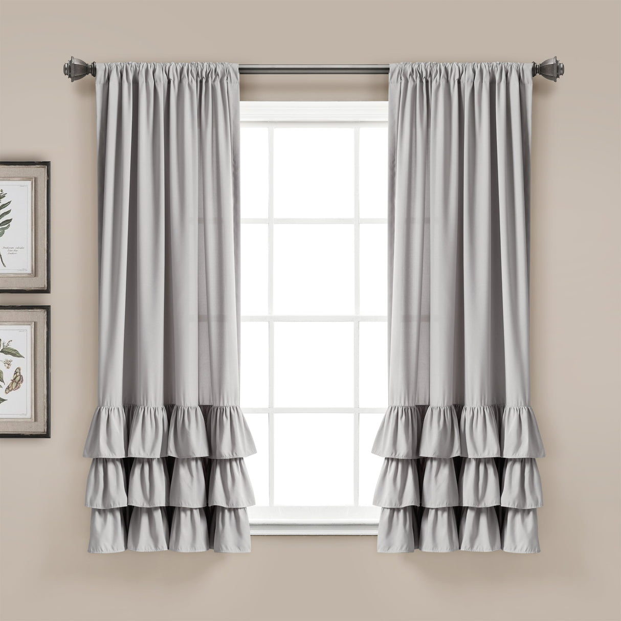 Allison Ruffle Window Curtain Panel Set from LushDecor