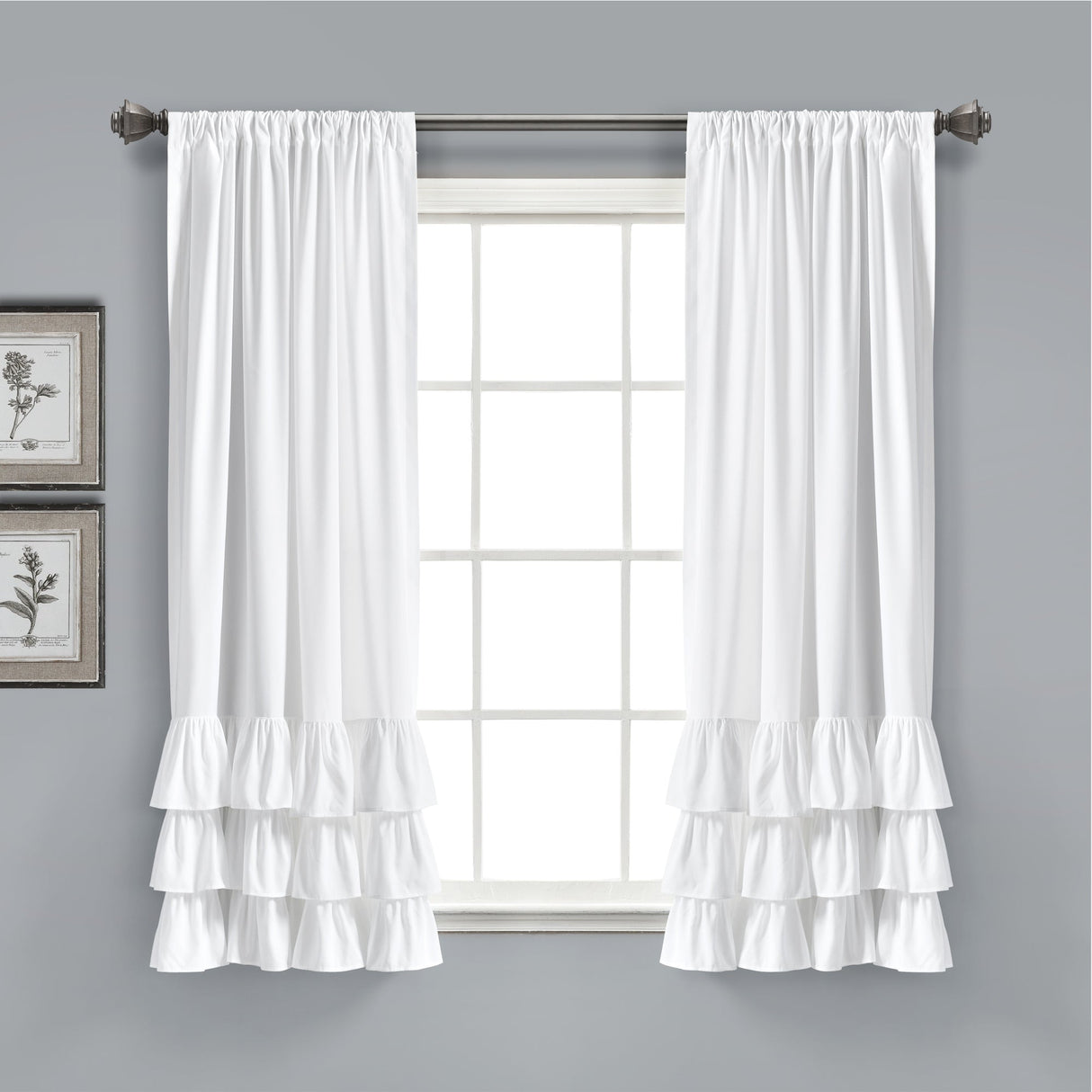 Allison Ruffle Window Curtain Panel Set from LushDecor