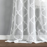 Avon Trellis Grommet Sheer Window Curtain Panel Set from LushDecor