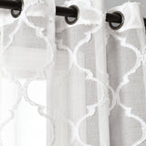 Avon Trellis Grommet Sheer Window Curtain Panel Set from LushDecor