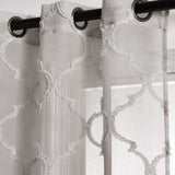 Avon Trellis Grommet Sheer Window Curtain Panel Set from LushDecor