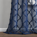 Avon Trellis Grommet Sheer Window Curtain Panel Set from LushDecor