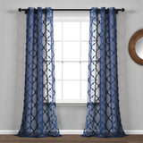 Avon Trellis Grommet Sheer Window Curtain Panel Set from LushDecor