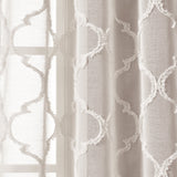Avon Trellis Grommet Sheer Window Curtain Panel Set from LushDecor