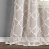 Avon Trellis Grommet Sheer Window Curtain Panel Set from LushDecor