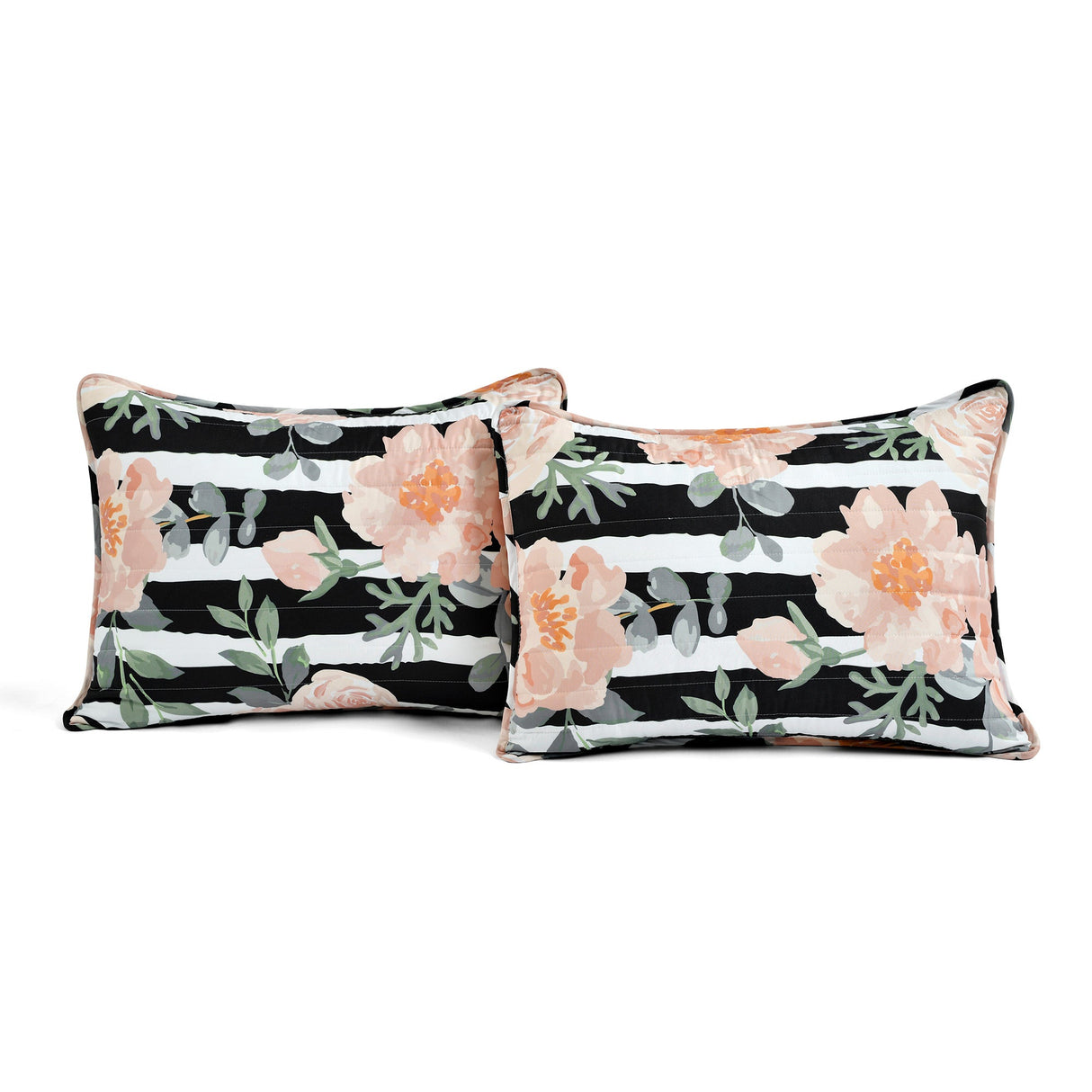 Amara Watercolor Rose Quilt Set from LushDecor