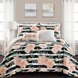 Amara Watercolor Rose Quilt Set from LushDecor