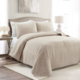 Ava Diamond Oversized Cotton Quilt Set from LushDecor