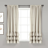 Allison Ruffle Window Curtain Panel Set from LushDecor