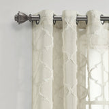 Avon Trellis Grommet Sheer Window Curtain Panel Set from LushDecor
