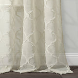 Avon Trellis Grommet Sheer Window Curtain Panel Set from LushDecor