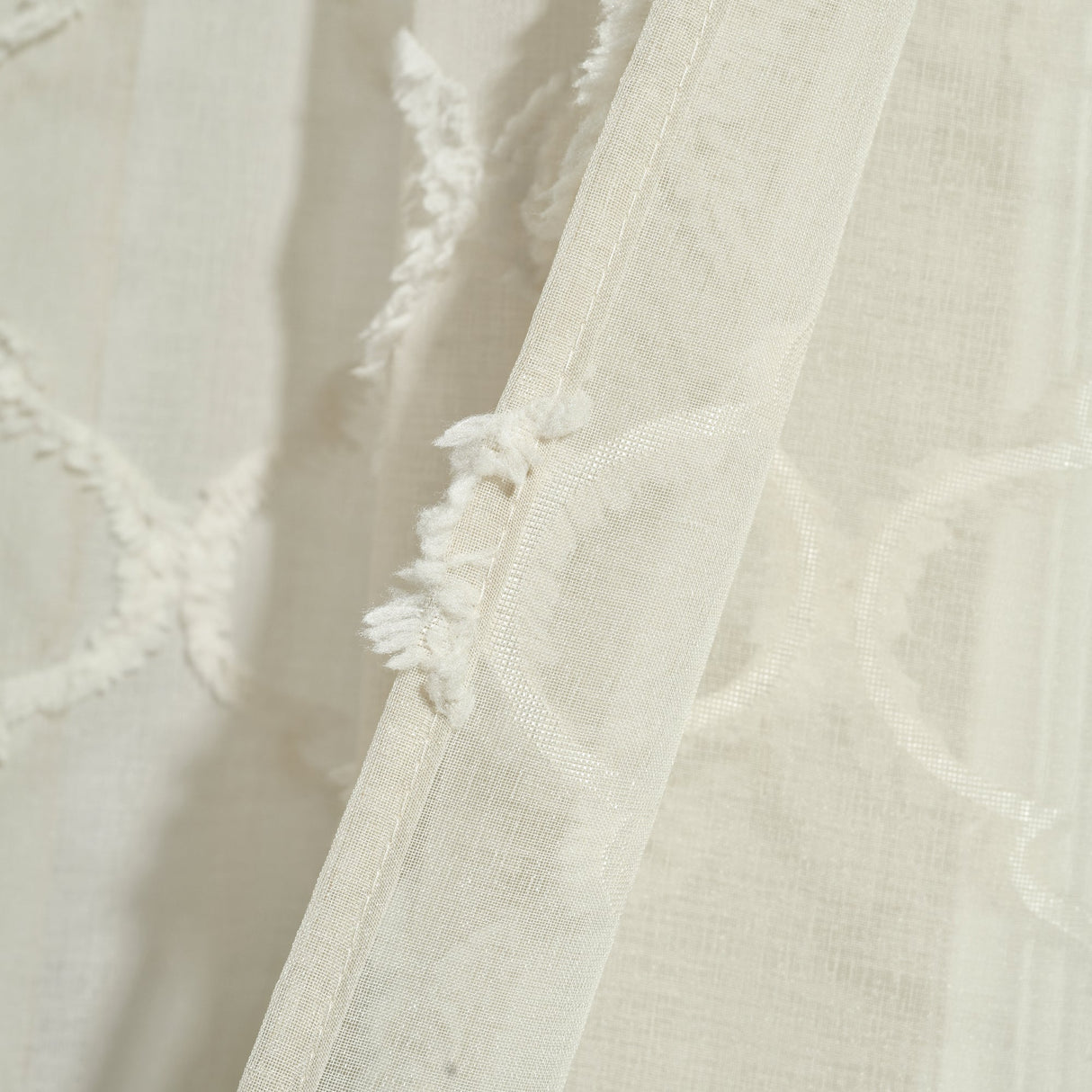 Avon Trellis Grommet Sheer Window Curtain Panel Set from LushDecor