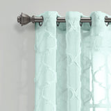Avon Trellis Grommet Sheer Window Curtain Panel Set from LushDecor