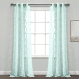 Avon Trellis Grommet Sheer Window Curtain Panel Set from LushDecor