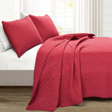 Ava Diamond Oversized Cotton Quilt Set from LushDecor