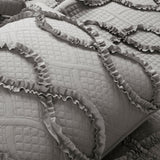 Avon Textured Ruffle Quilt 3 Piece Set from LushDecor