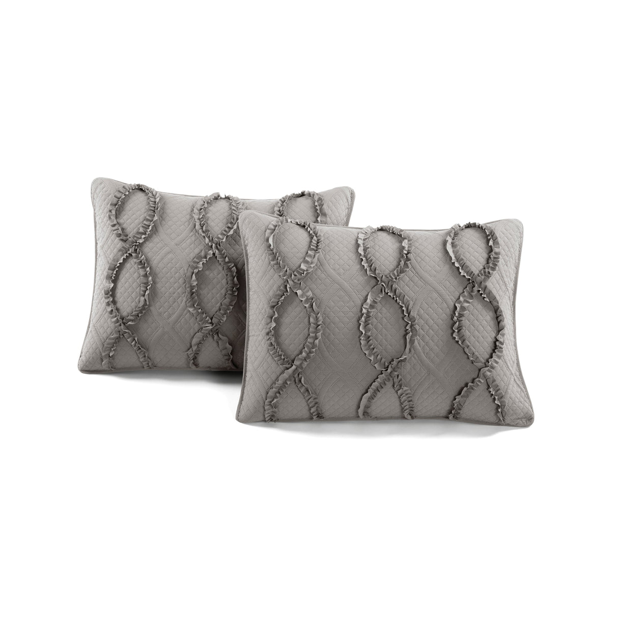 Avon Textured Ruffle Quilt 3 Piece Set from LushDecor