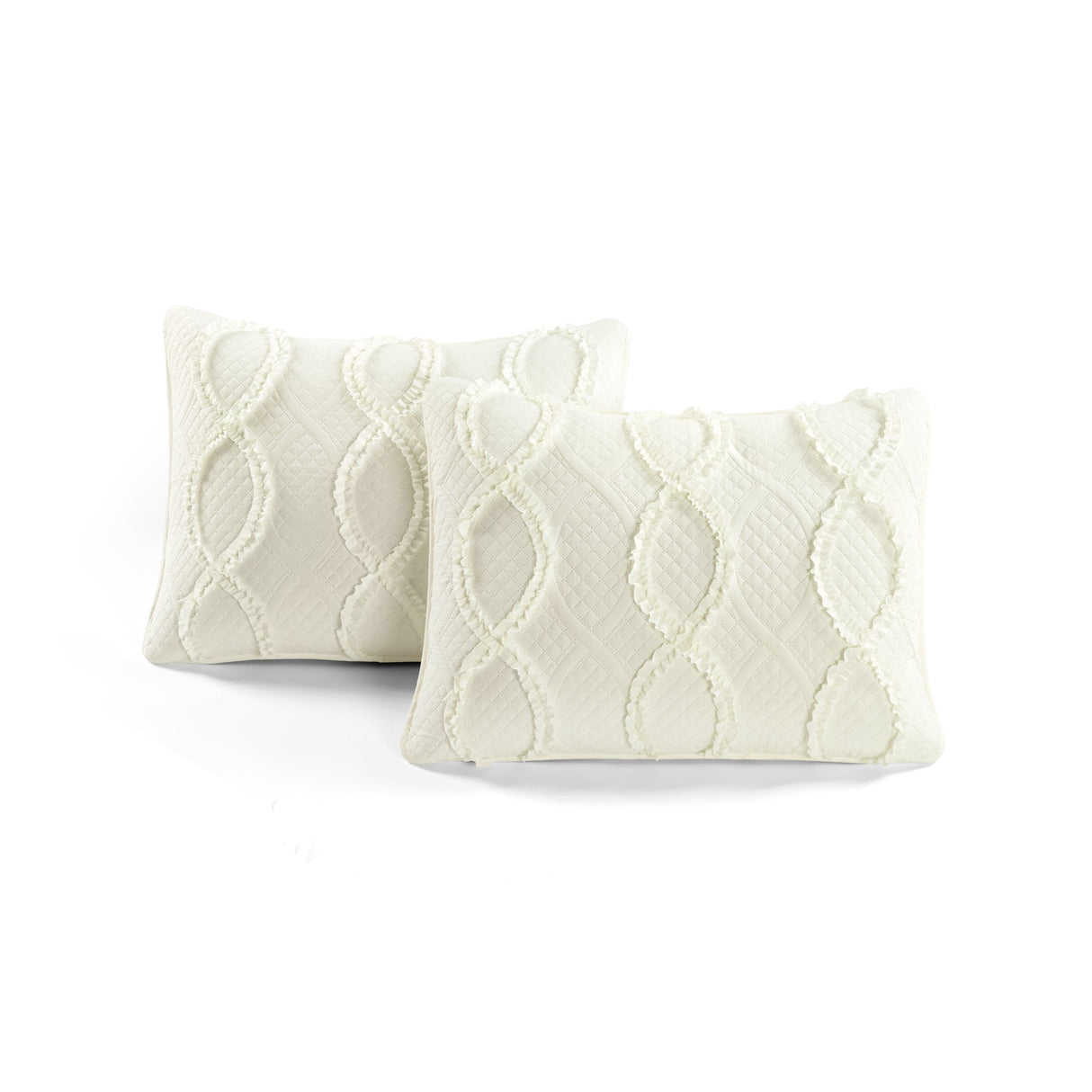 Avon Textured Ruffle Quilt 3 Piece Set from LushDecor