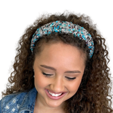 All That Glitters Headband - Teal + Silver From Headbands of Hope