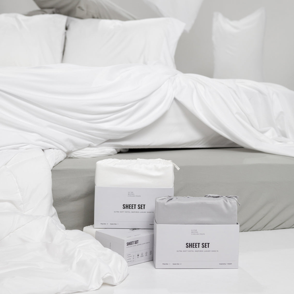 Sateen Cotton Retreat Sheet Set from Hotel Collection