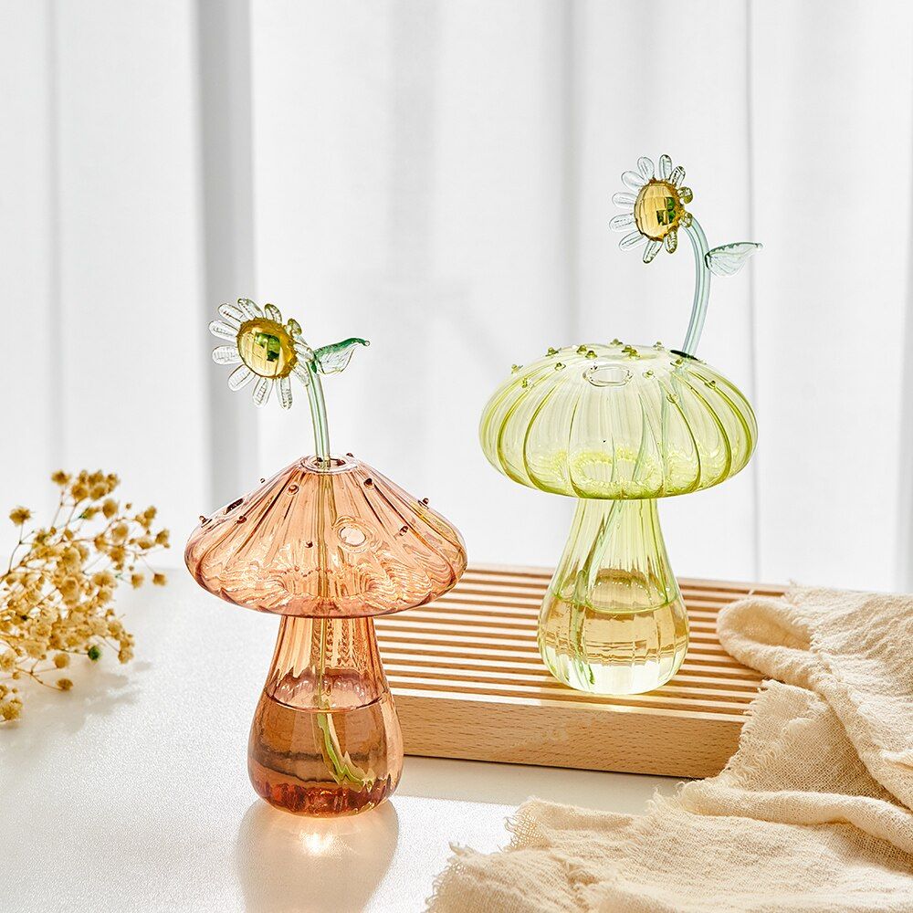 Vibrant Mushroom Glass Vases from Moderny