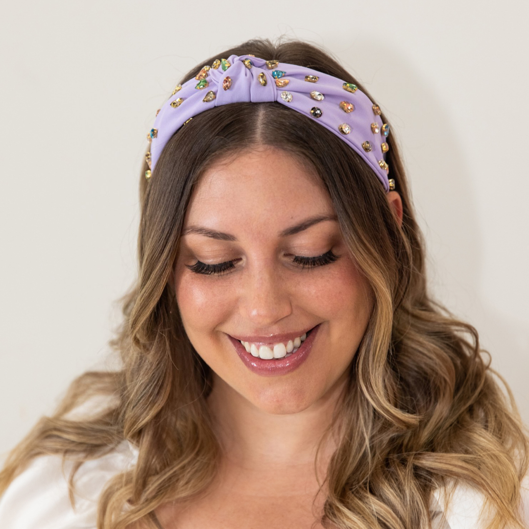 Traditional Knot Headband - Purple Gem From Headbands of Hope