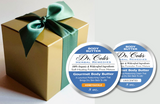 Two Gourmet Body Butters: Unscented and Forest Bathing #17 from Dr. Cole's Herbal Remedies