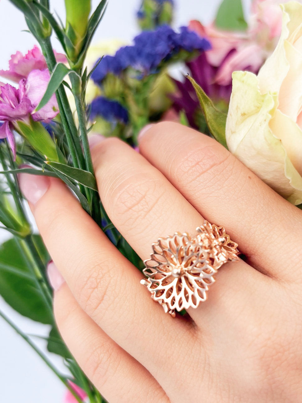Big Bouquet Filigree Ring from Ash & Rose