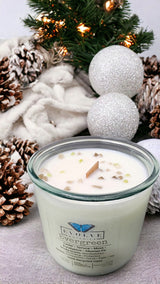 Rocks Candle - Evergreen (Wood Wick Peridot & Smoky Quartz Gemstone Soy Candle) from Evolve Botanica