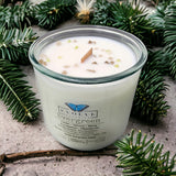 Rocks Candle - Evergreen (Wood Wick Peridot & Smoky Quartz Gemstone Soy Candle) from Evolve Botanica