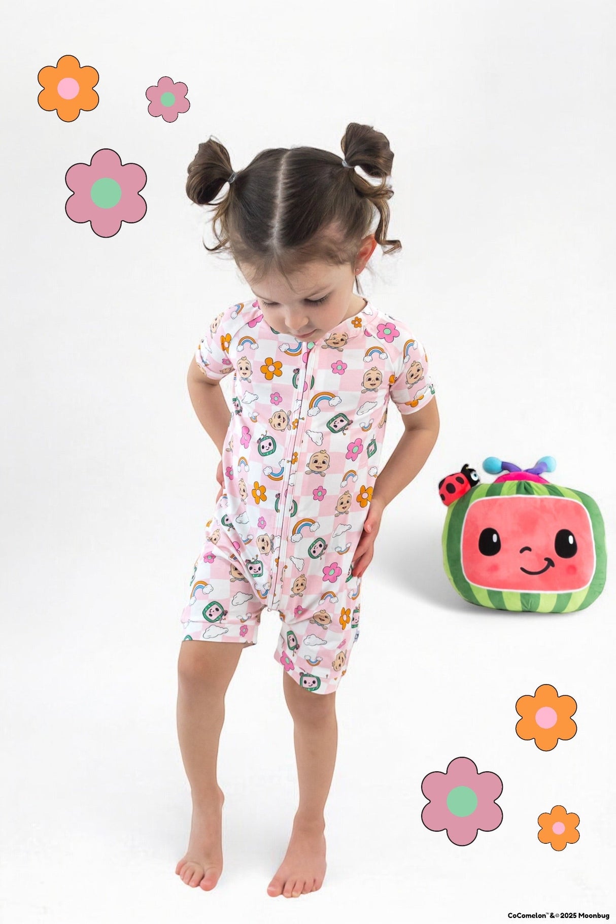Dream Big Little Co x CoComelon JJ RAINBOW CHECKERS DREAM SHORTIE from DREAM BIG LITTLE CO