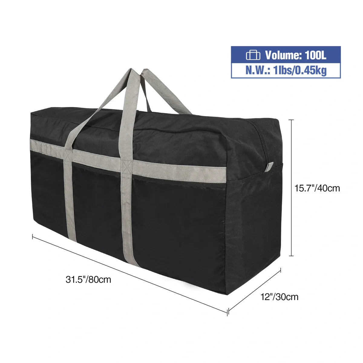 Large Foldable Travel Bag Lightweight Sports Bag 60/75/96L/100L From Redcamp